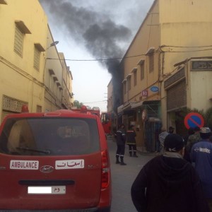 الحريق استنفر الوقاية المدنية