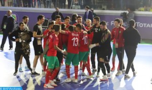 فرحة لاعبي المنتخب المغربي للفوتصال