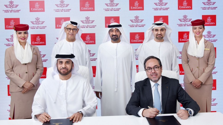 توقيع اتفاقية بين لارام والخطوط الإماراتية